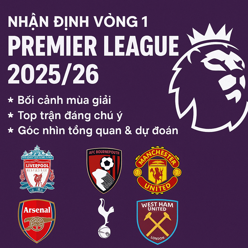 nhận định vòng 1 Premier League